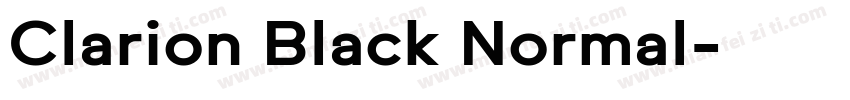 Clarion Black Normal字体转换